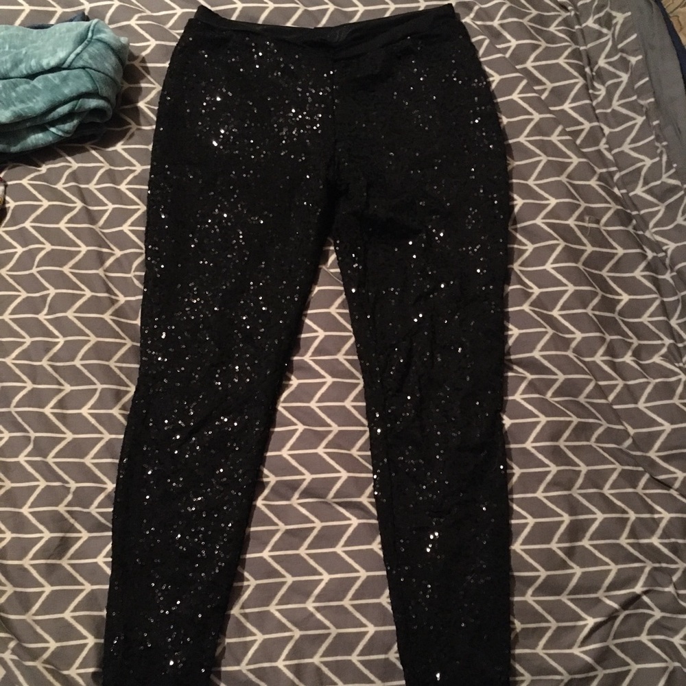 Black sequin legging/pant